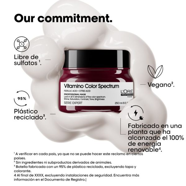 Mascarilla Vitamino Color Spectrum Protección del color 250 ml L'Oréal Professionnel - Imagen 4