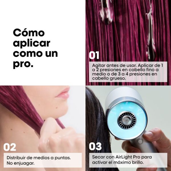 Sérum Anti-Frizz Vitamino Color Spectrum Glass Shine Protección del color 50 ml L'Oréal Professionnel - Imagen 5