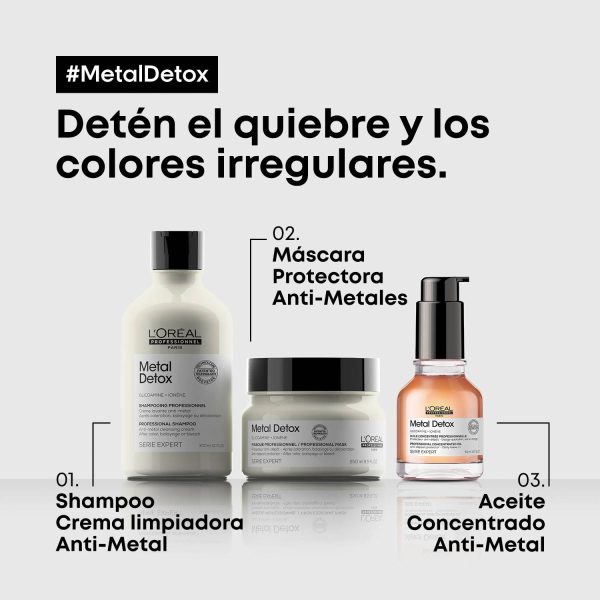Aceite Concentrado Metal Detox Anti-Depósito - L'Oréal Professionel 50 ml - Imagen 4