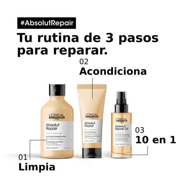 Acondicionador Absolut Repair Reparación Cabello Dañado- L'Oréal Professionel 200 ml - Imagen 5
