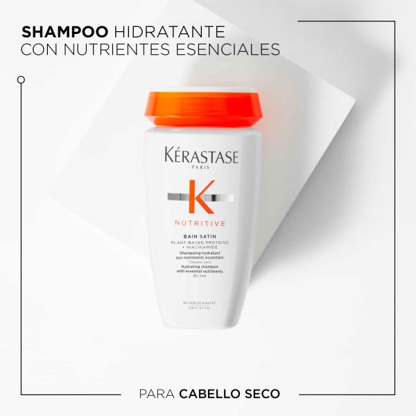 Shampoo Kerastase Nutritive Bain Satin , Hidratante para cabellos secos 250ml - Imagen 2