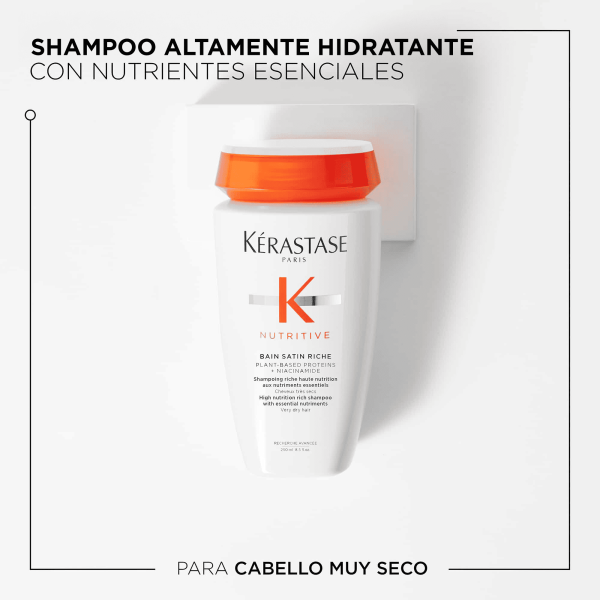 Shampoo Kérastase Bain Riche Nutritive, Nutrición intensa del cabello 250ml - Imagen 3