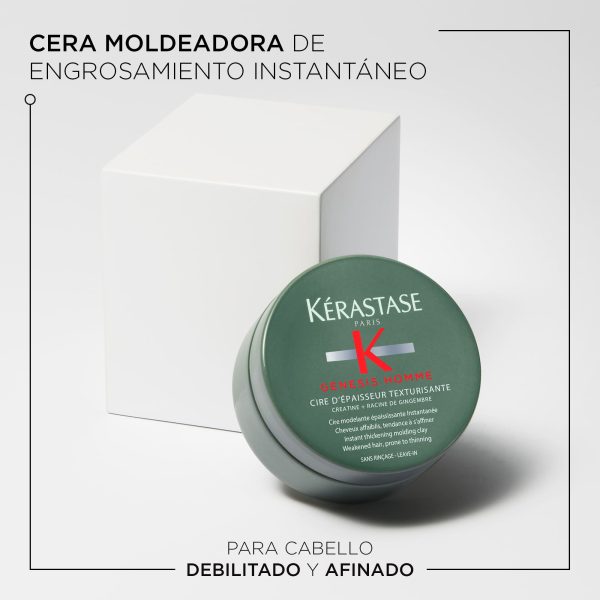 Cera Kerastase Génesis Homme voluminizadora y texturizante 75ml - Imagen 3
