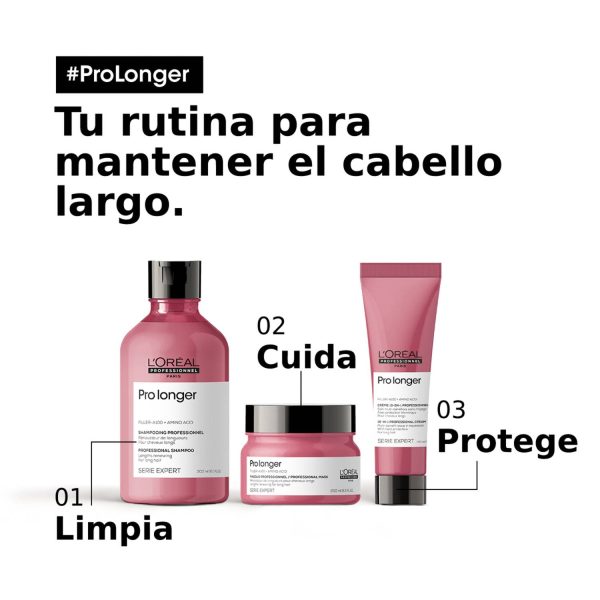 Crema Para Peinar Pro Longer engrosa Puntas del Largo - L'Oréal Professionel 150 ml - Imagen 5