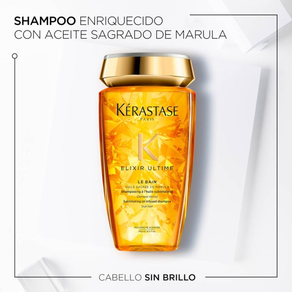Shampoo Kérastase Elixir Ultime aporta brillo a cabello opaco 250ml - Imagen 2