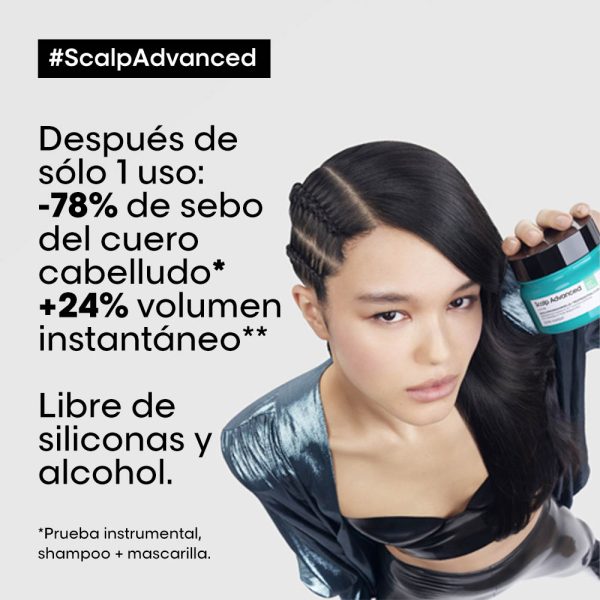 Arcilla Purificante Scalp Advanced 2 en 1 Anti Oleosidad - L'Oréal Professionel 250 ml - Imagen 3