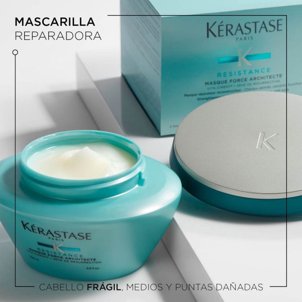Mascarilla Kérastase Résistance Force Architecte, Repación cabello dañado 200ml - Imagen 2