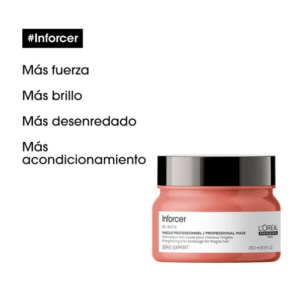 Mascarilla Inforcer Fortalece El Cabello - L'Oréal Professionel 250 ml - Imagen 3