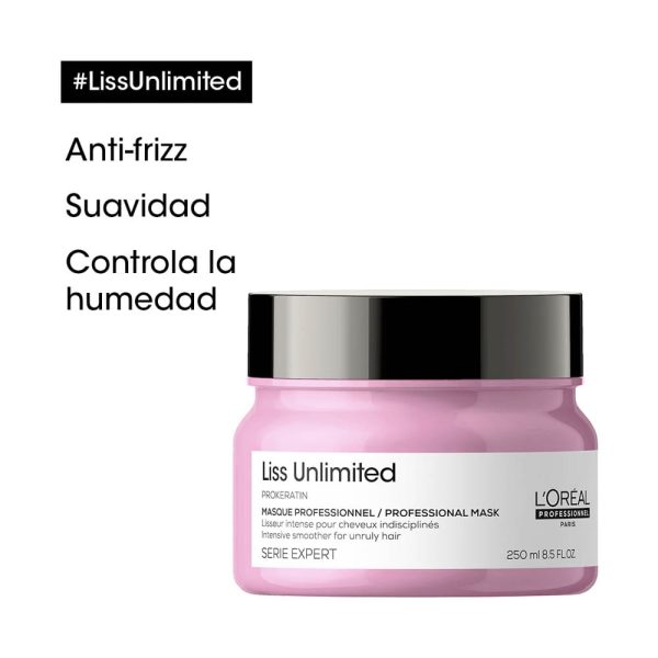 Mascarilla Liss Unlimited Control Anti Frizz - L'Oréal Professionel 250ml - Imagen 4