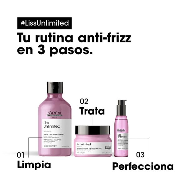 Mascarilla Liss Unlimited Control Anti Frizz - L'Oréal Professionel 250ml - Imagen 7