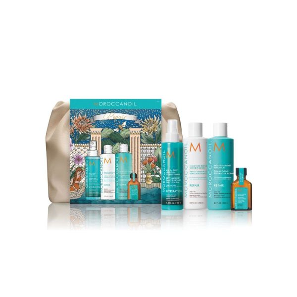 Set Reparacion Moroccanoil (Shampoo+Acondicionador +Texturizante+Tratamiento)