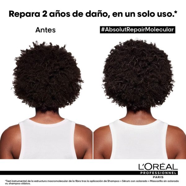 Shampoo reparador Absolut Repair Molecular - L'Oréal Professionel 300 ml - Imagen 3