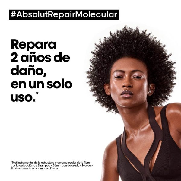 Shampoo reparador Absolut Repair Molecular - L'Oréal Professionel 300 ml - Imagen 6