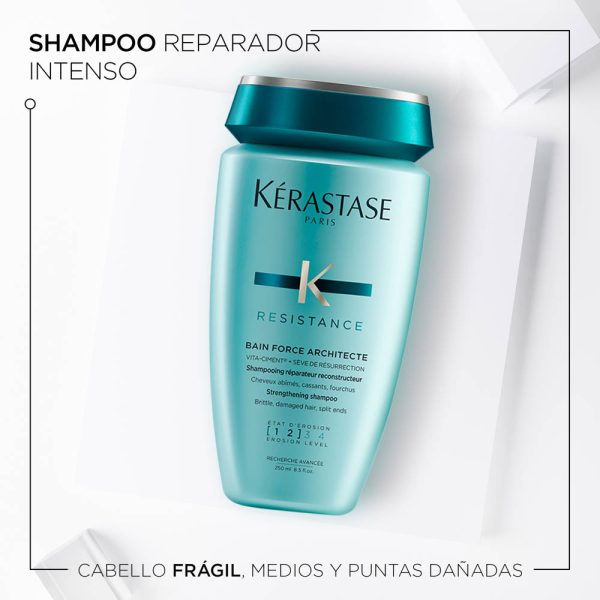 Shampoo Kerastase Resistance Force Architecte, Cabello maltratado 250ml - Imagen 2