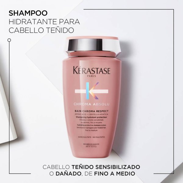 Shampoo Kérastase Chroma Absolu Respect Hidratación Cabello con Color 250ml - Imagen 2