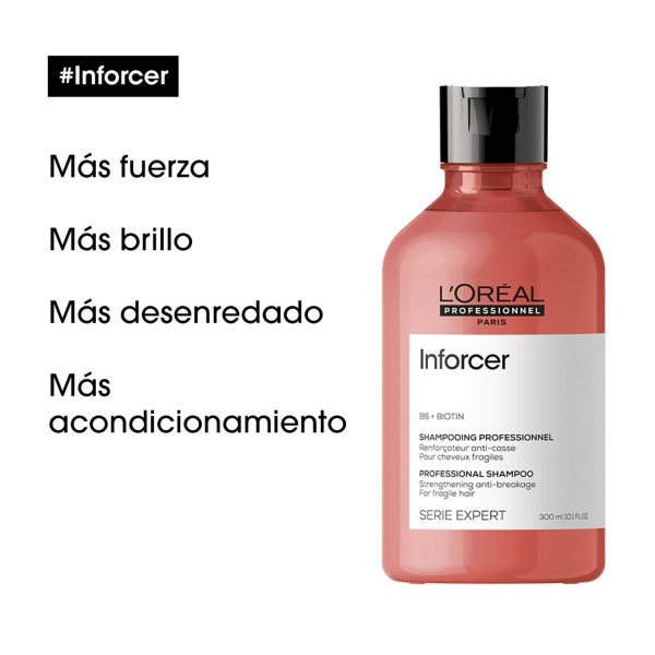 Shampoo Inforcer Anti-Rotura Para Cabellos Largos, Frágiles Y Quebradizos - L'Oréal Professionel 300 ml - Imagen 3