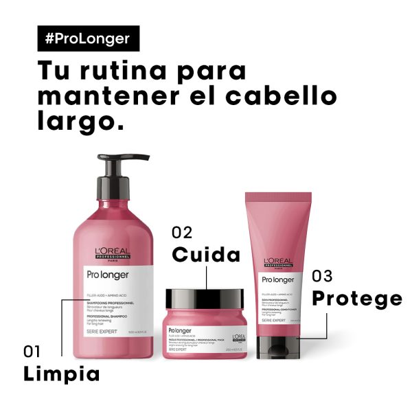 Shampoo Pro Longer engrosa Puntas del Cabello Largo - L'Oréal Professionel 500 ml - Imagen 5