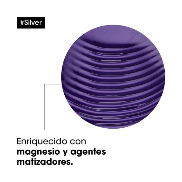 Shampoo Silver Cuidado Del Cabello Blanco - L'Oréal Professionel 300 ml - Imagen 5