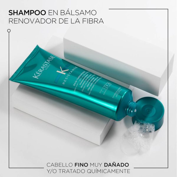 Shampoo Kérastase Résistance Therapiste Reparación Cabello Muy Dañado 250ml - Imagen 2
