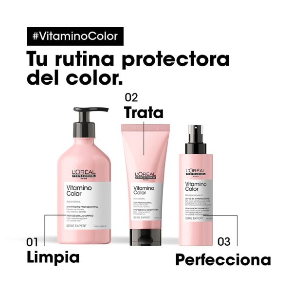 Shampoo Vitamino Color Protección Cabello Con Color - L'Oréal Professionel 500 ml - Imagen 4