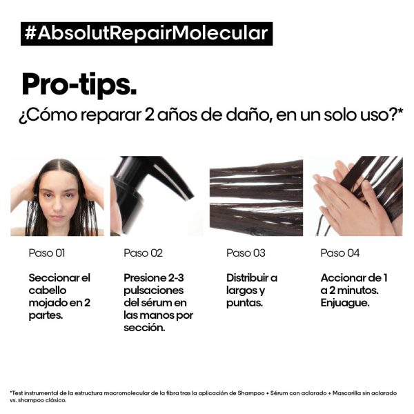 Tratamiento reparador en Sérum Absolut Repair Molecular - L'Oréal Professionel 250 ml - Imagen 3